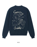 Cosmic Cuddles — Crewneck, back, in French Navy