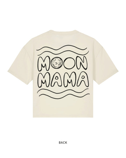 Moon Mama — Tee, back, in Natural Raw