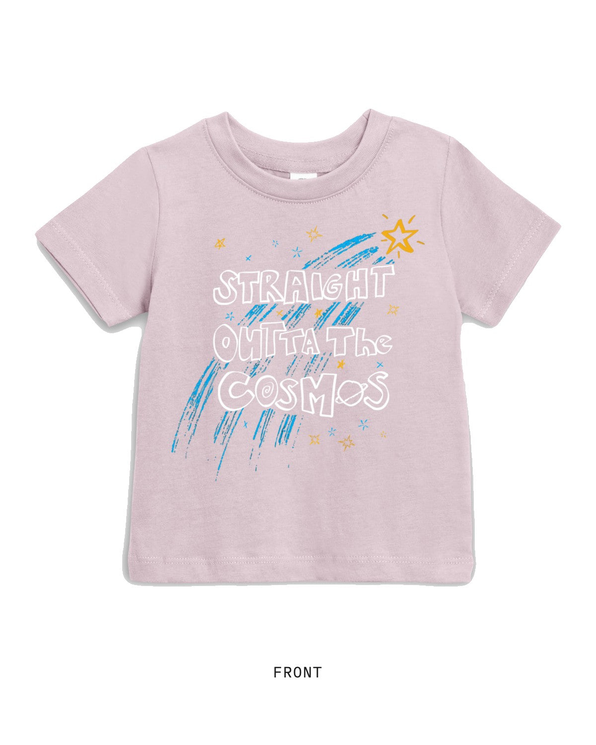 Straight Outta the Cosmos — Tee, front, in Wisteria