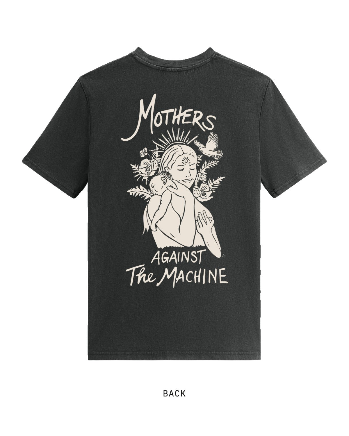 Mothers Against The Machine — Tee, back, in Black Rock