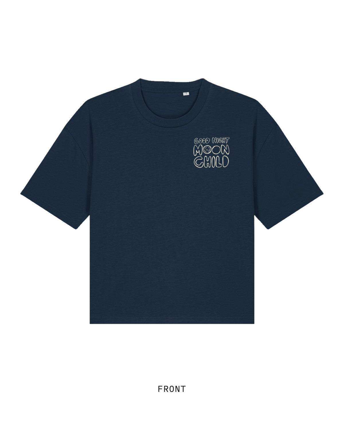 Moon Mama — Tee, front, in French Navy